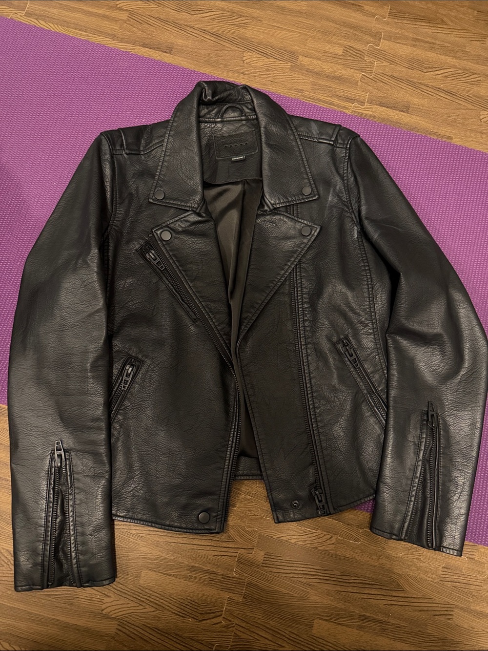 Blank NYC Black Faux Leather Moto Jacket